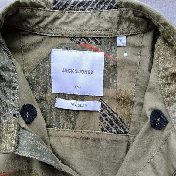 Jack & Jones Core Dylan Shacket XL Regular avocado long sleeve button-up shirt - Picture 9 of 16